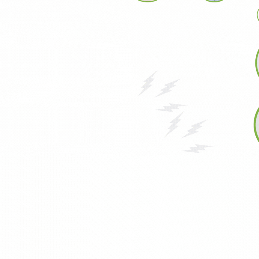 Animated Green Gradient Background Featuring Gear Icons and Symbols for Analytics, Task Management, Inventory, and Reporting, Representing Streamlined Operations and Automation