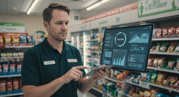 Future-Proof Your Business with Smart Financial Tools Business Professional Reviewing Real-Time Analytics Dashboard on Multiple Screens