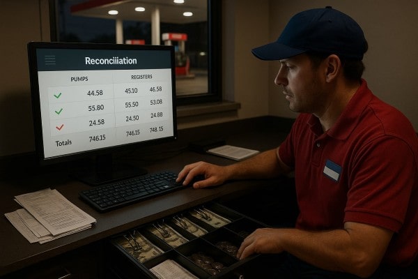 Business Professional Reviewing Real-Time Analytics Dashboard on Multiple Screens