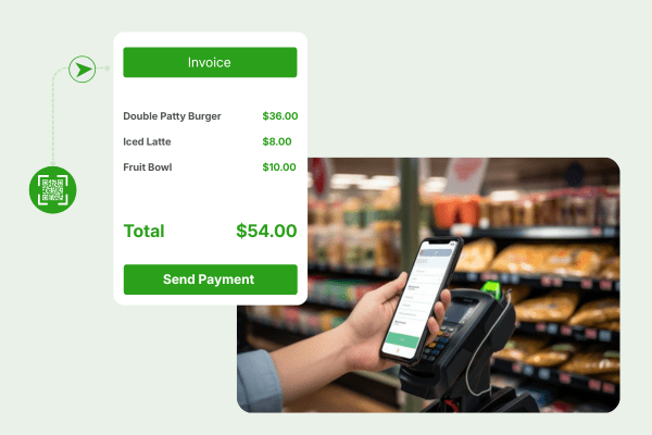 Store Manager Analyzing Predictive Analytics on a Large Screen in a Convenience Store